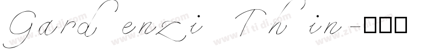 Gardenzi   Thin字体转换